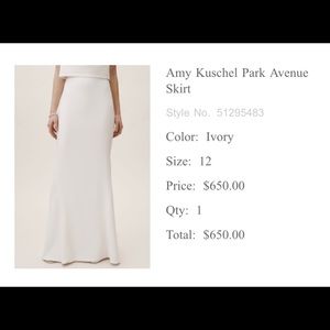BHLDN wedding skirt, size 12